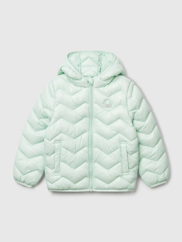 Wattierte Jacke mit Kapuze Mädchen