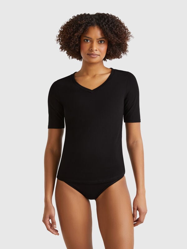 Super-Stretch-T-Shirt aus Baumwolle Damen