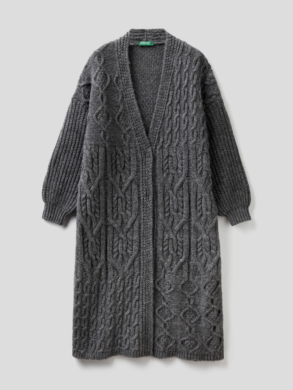 Verarbeitete Maxi-Strickjacke image number 1