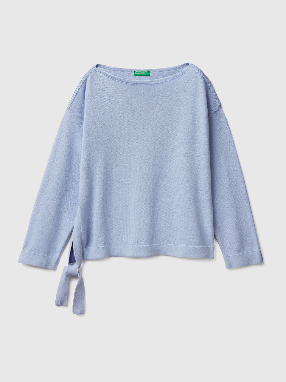 Pullover mit Bändern und Carmenausschnitt image number 1
