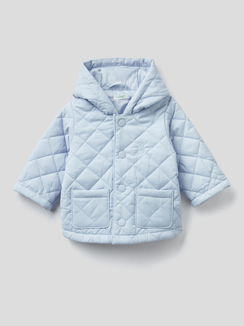 Wattierte Jacke mit Steppnähten und Kapuze image number 1