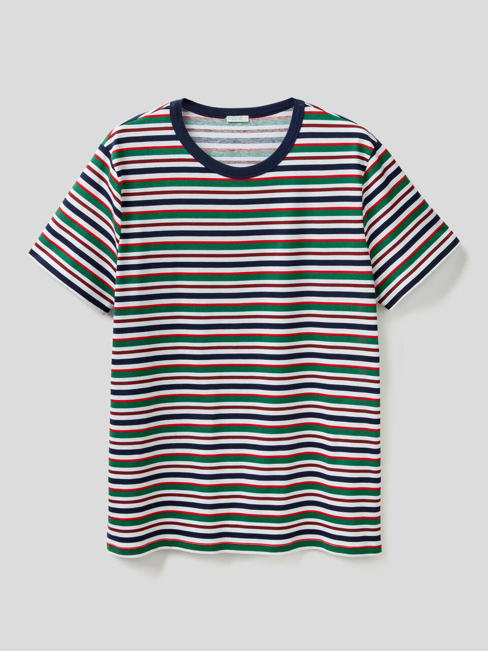 Gestreiftes T-Shirt aus reiner Baumwolle image number 1