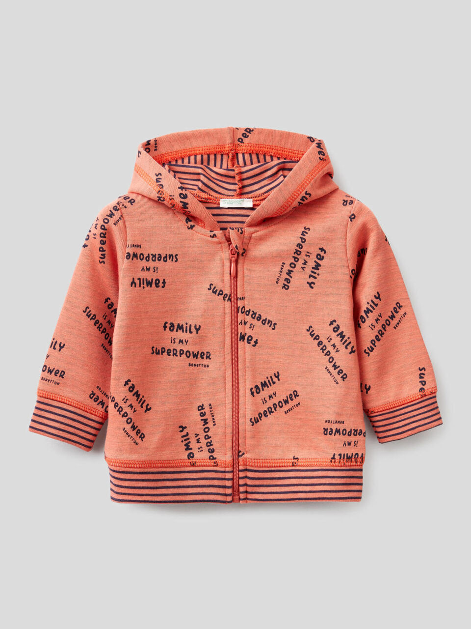 Sweatshirt aus elastischer Bio-Baumwolle mit Kapuze image number 1