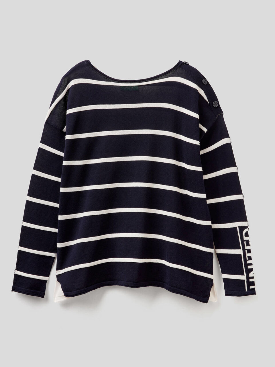 Gestreifter Pullover aus 100% Baumwolle image number 1