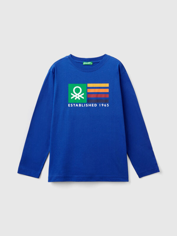 Langärmeliges T-Shirt aus 100% Biobaumwolle Jungen