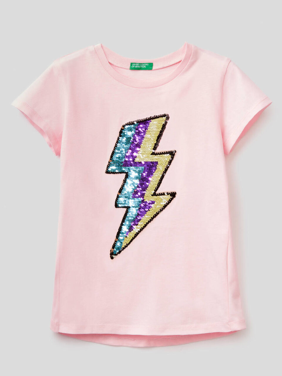 T-Shirt aus Baumwolle mit Pailletten image number 2