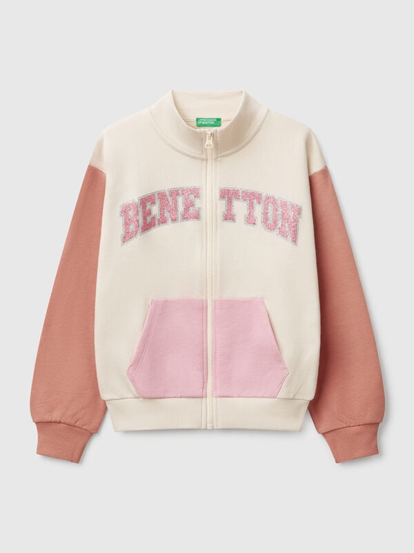 Sweatshirt mit Reißverschluss und hohem Kragen Mädchen