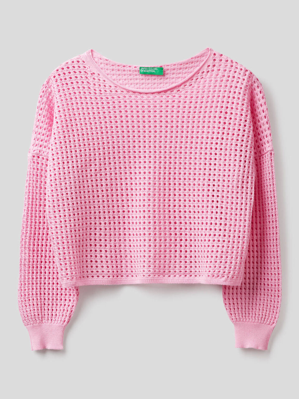 Pullover aus 100% Baumwolle mit Lochmuster image number 1