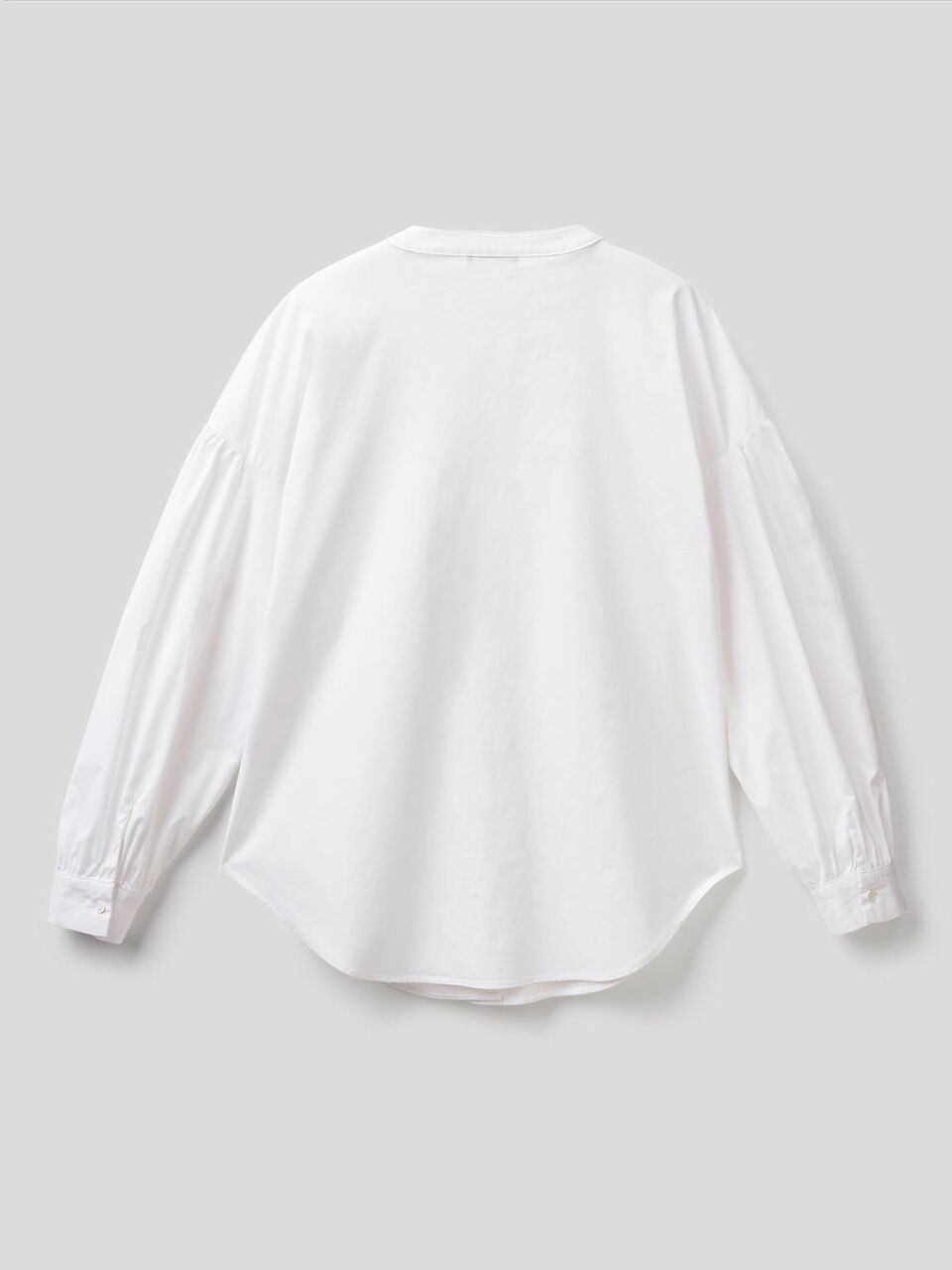 Bluse aus stretchiger Baumwolle mit Ballonärmeln image number 2