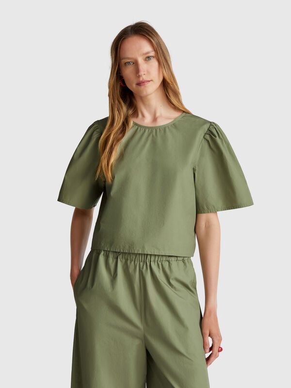 Ausgestellte Bluse mit Rüschenärmeln Damen