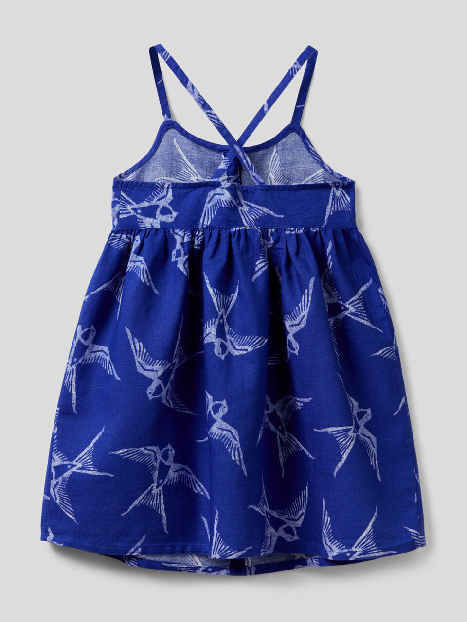 Kleid in einer Mischung aus Baumwolle und Leinen mit Print image number 2