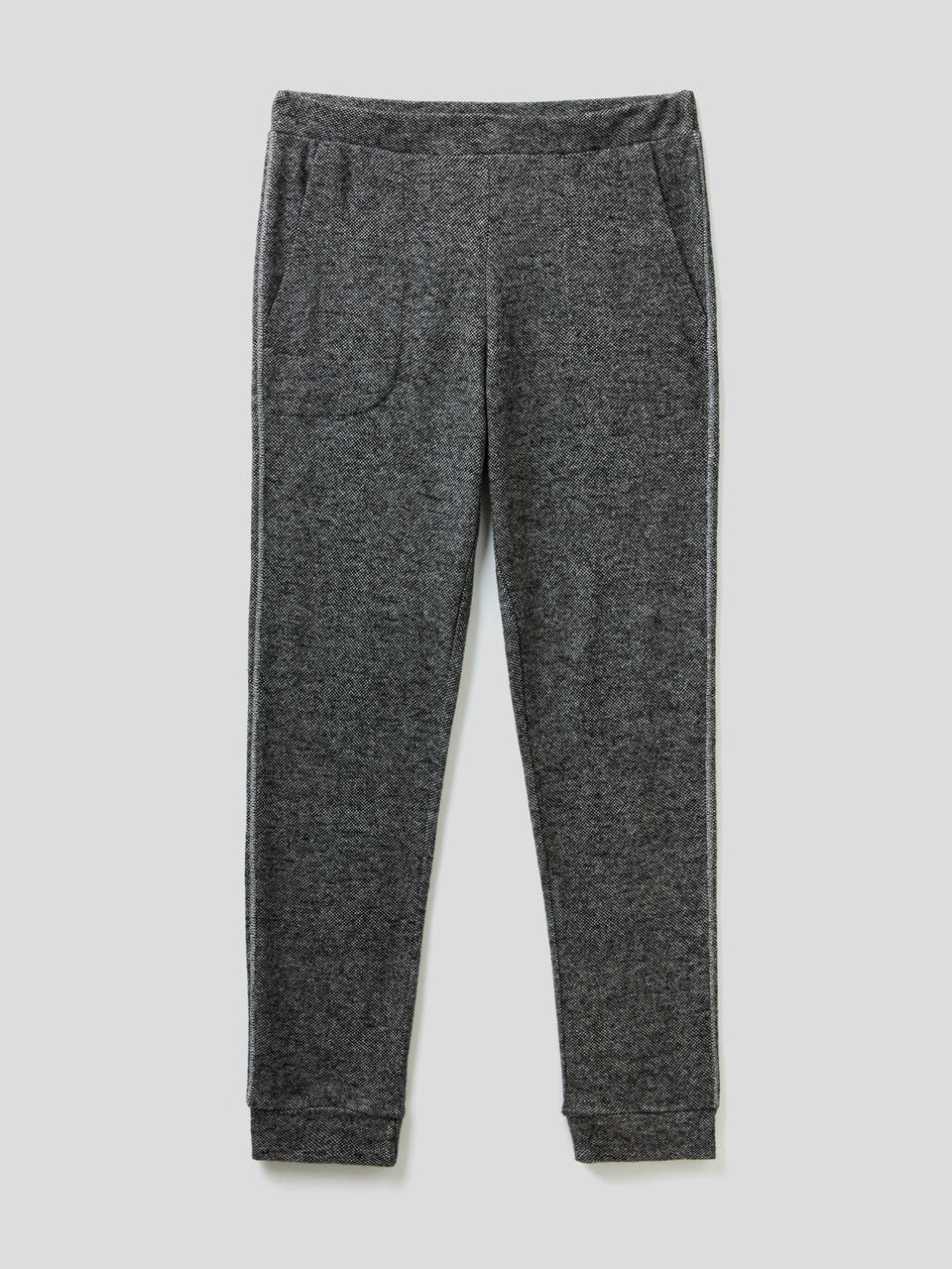 Weiche Hose aus Pfeffer-und-Salz-Gewebe image number 1