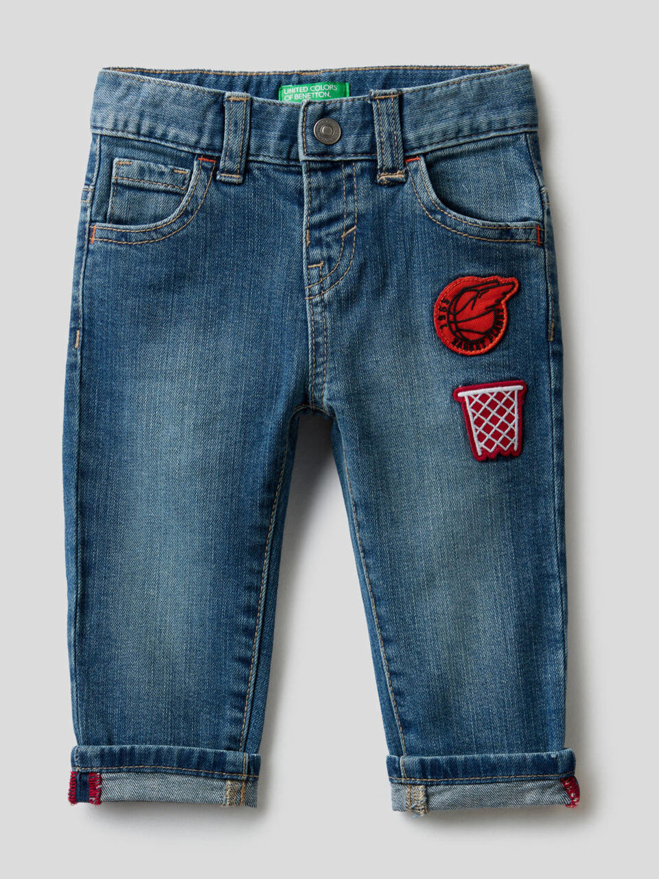Five-Pocket-Jeans mit Aufnäher image number 1