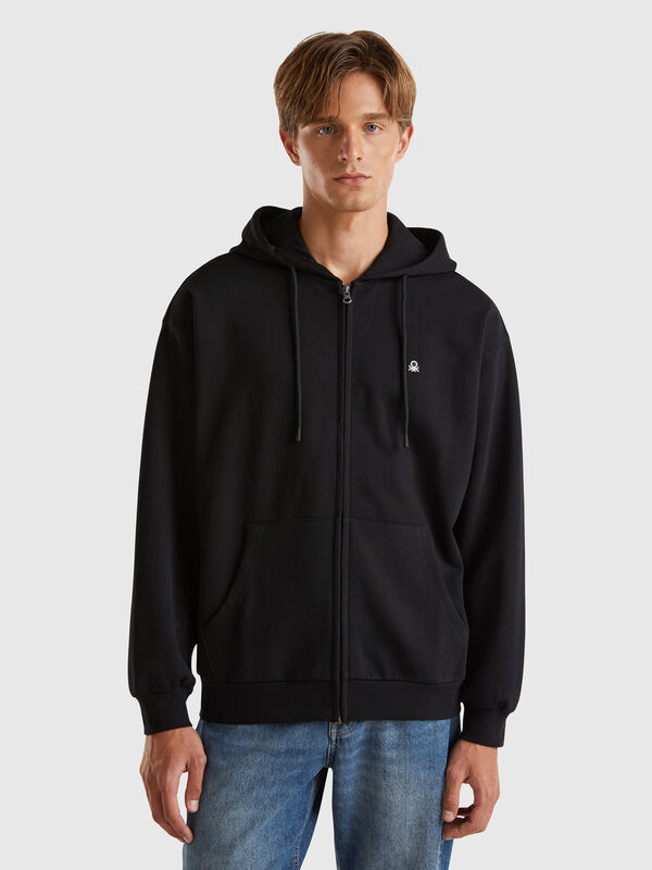 Baumwoll-Sweatshirt mit Reißverschluss und Kapuze Herren