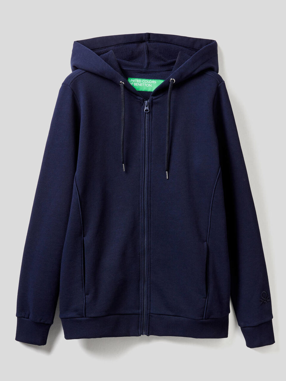 Sweatshirt aus 100% Baumwolle mit Reißverschluss und Kapuze image number 1