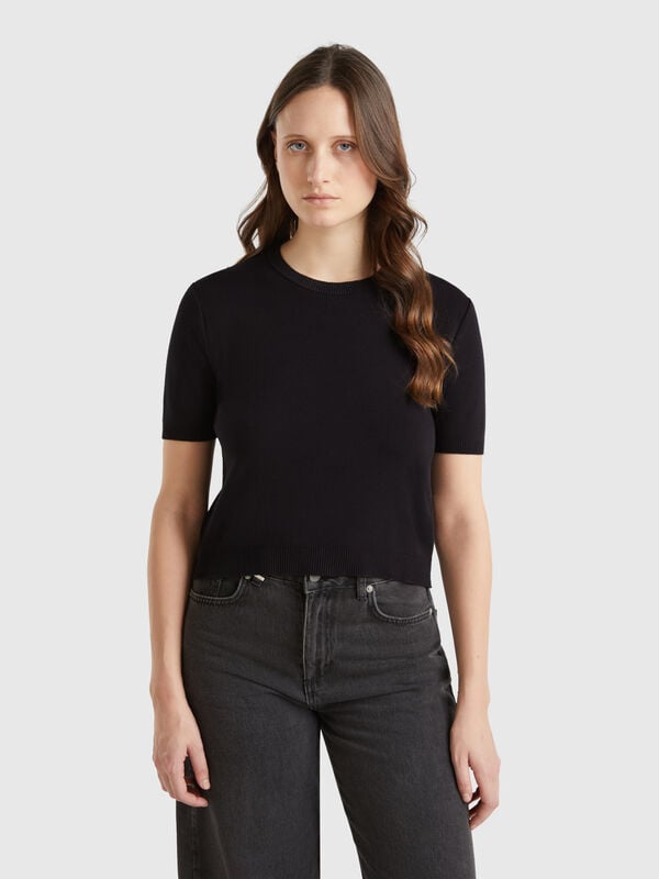 Kurzarmhemd aus 100 % Baumwolle Damen