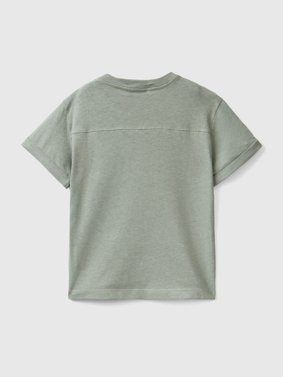 T-Shirt aus einer Leinenmischung mit kleiner Tasche image number 2