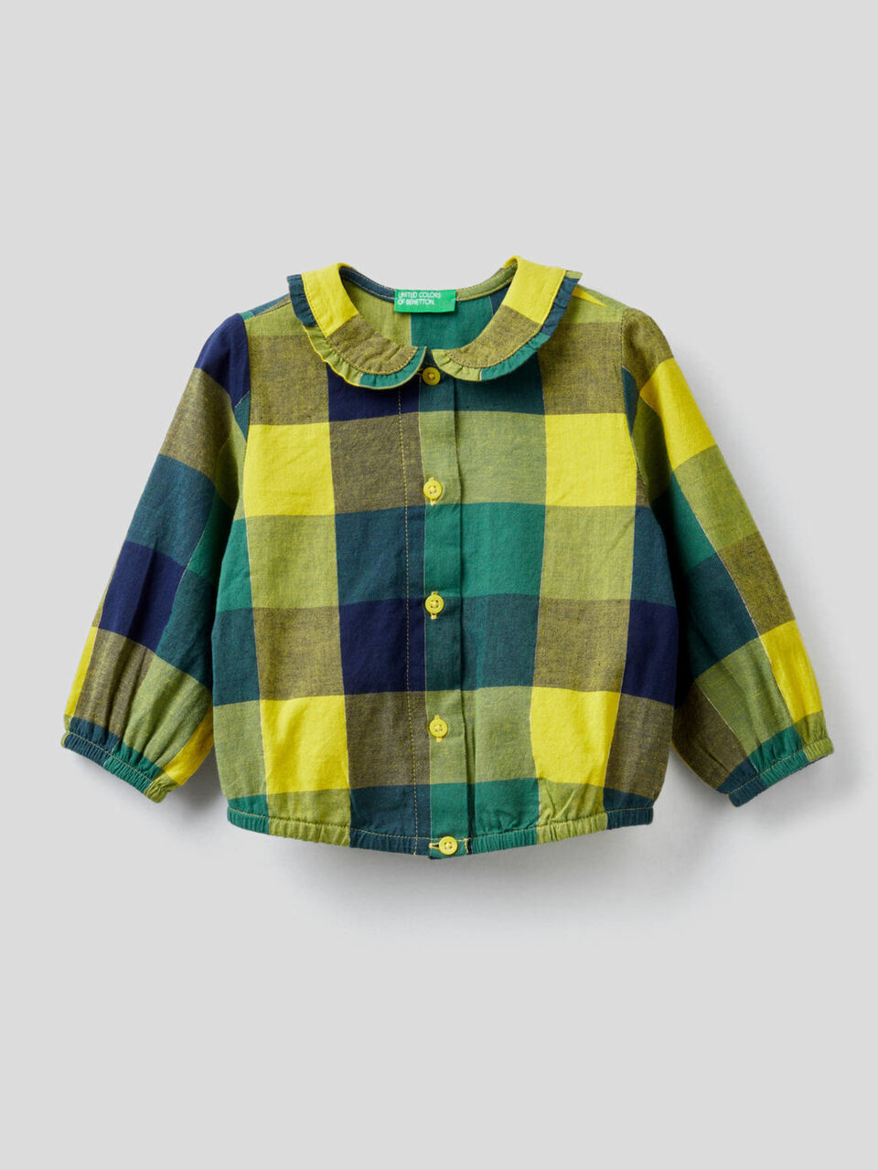 Bluse aus Baumwollgewebe mit Karomuster image number 1