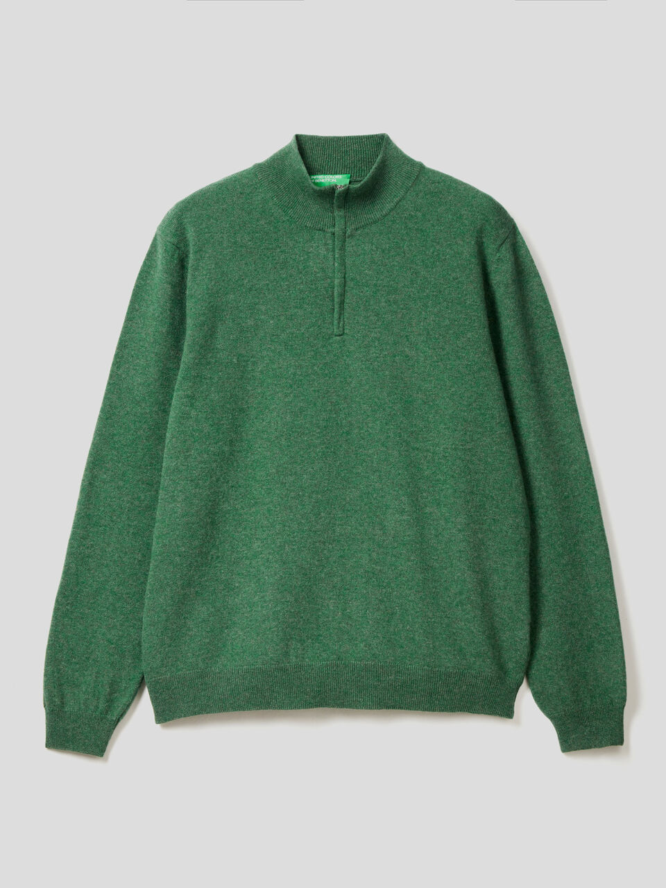 Pullover aus reiner Schurwolle mit Reißverschluss image number 1