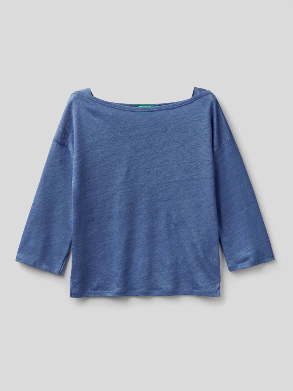 T-Shirt aus 100% Leinen mit 3/4-Ärmeln image number 1