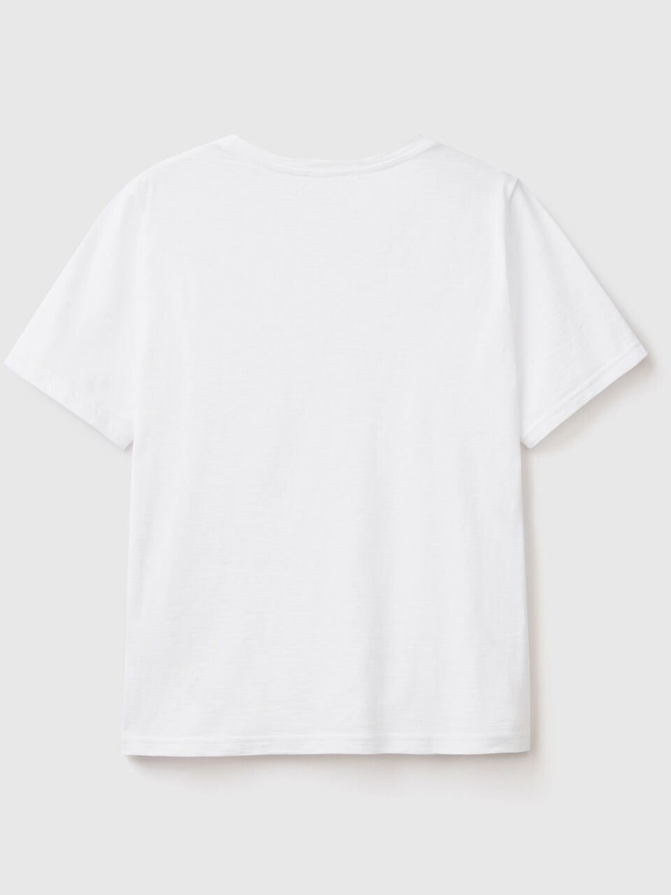 T-Shirt mit Rundhalsausschnitt aus geflammter Baumwolle image number 2
