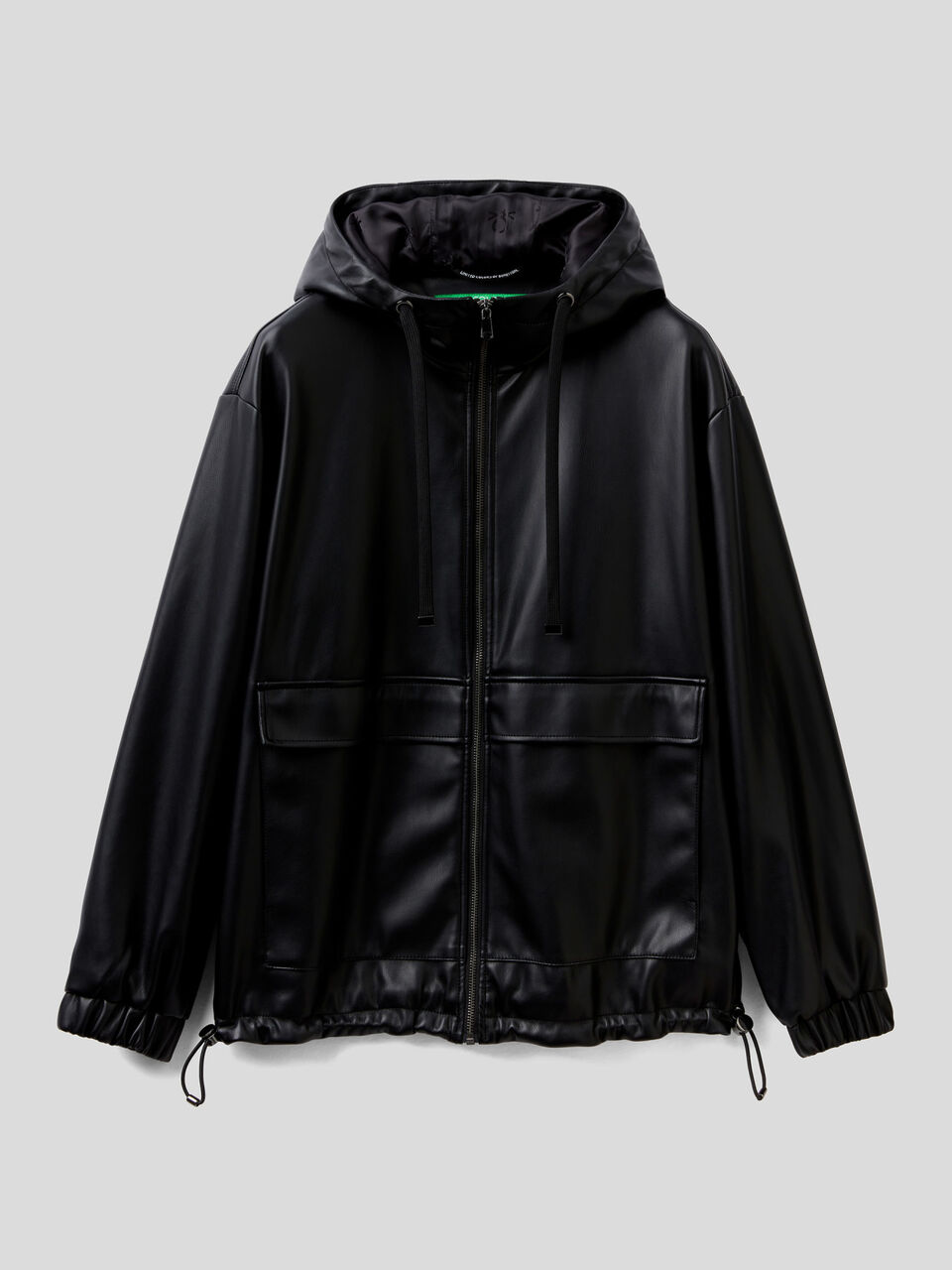 Jacke aus beschichtetem Stoff mit Kapuze image number 1