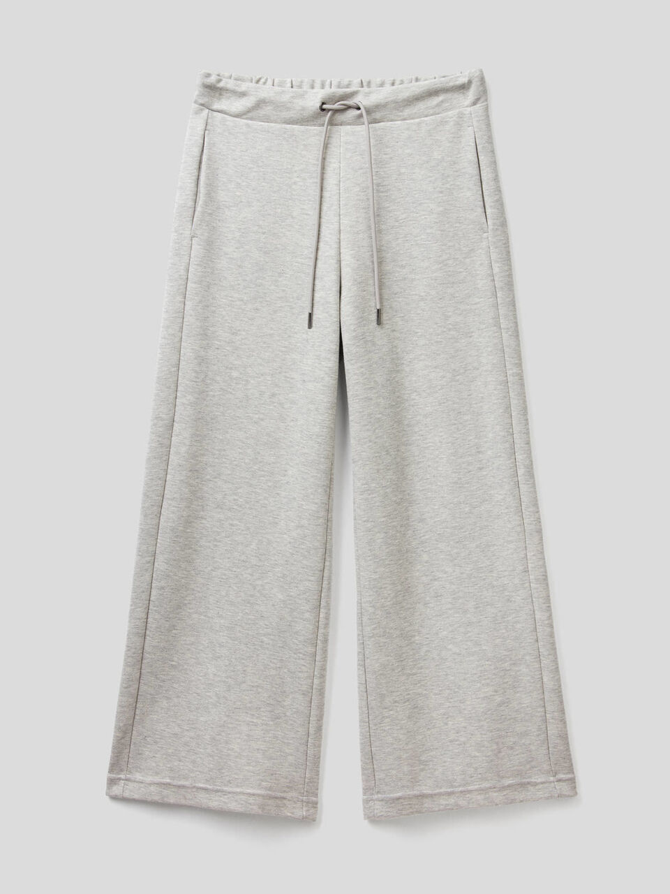 Einfarbige Cropped-Hose aus Sweatstoff image number 1