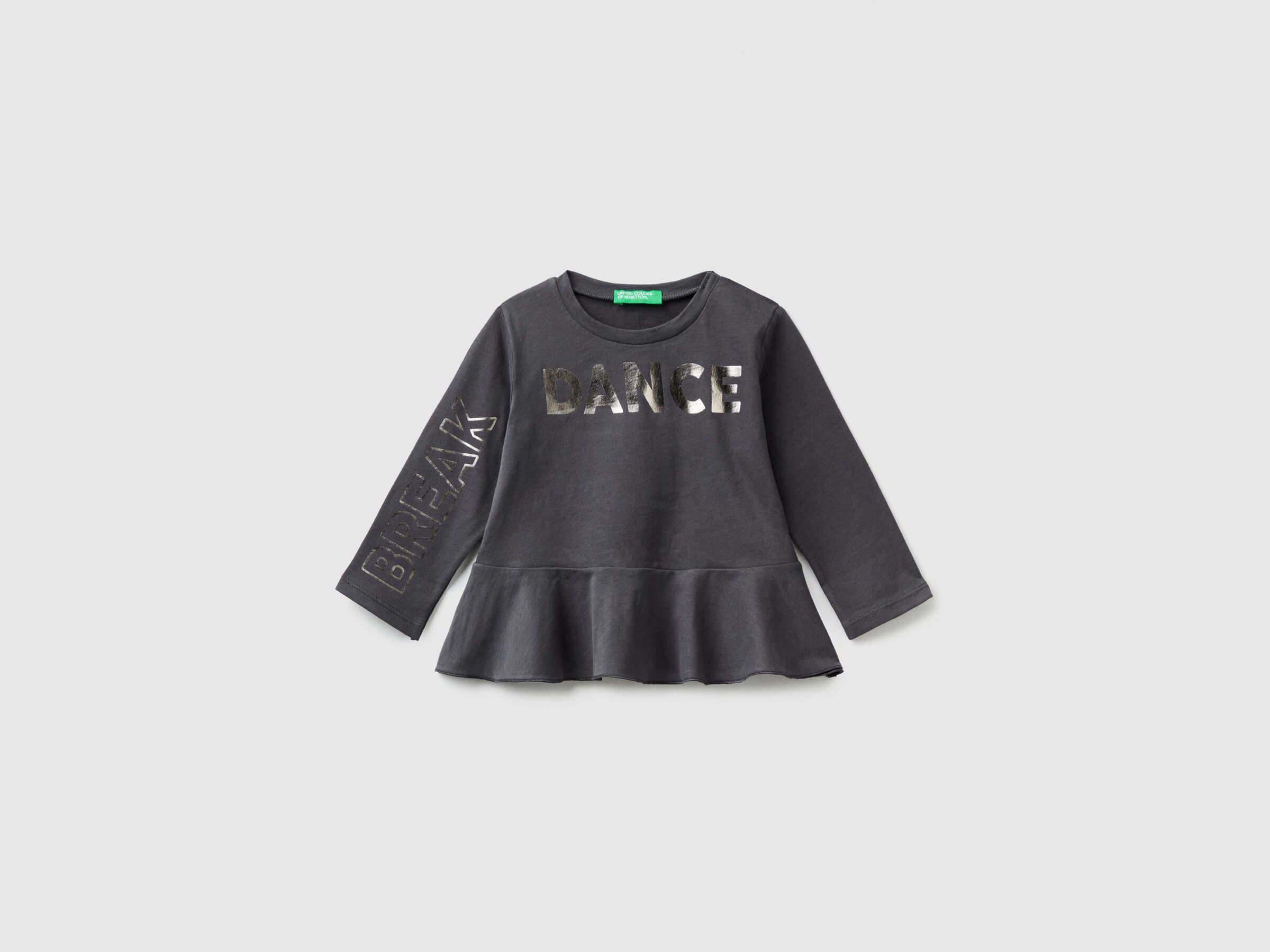 T-Shirt mit Print und Volant image number null