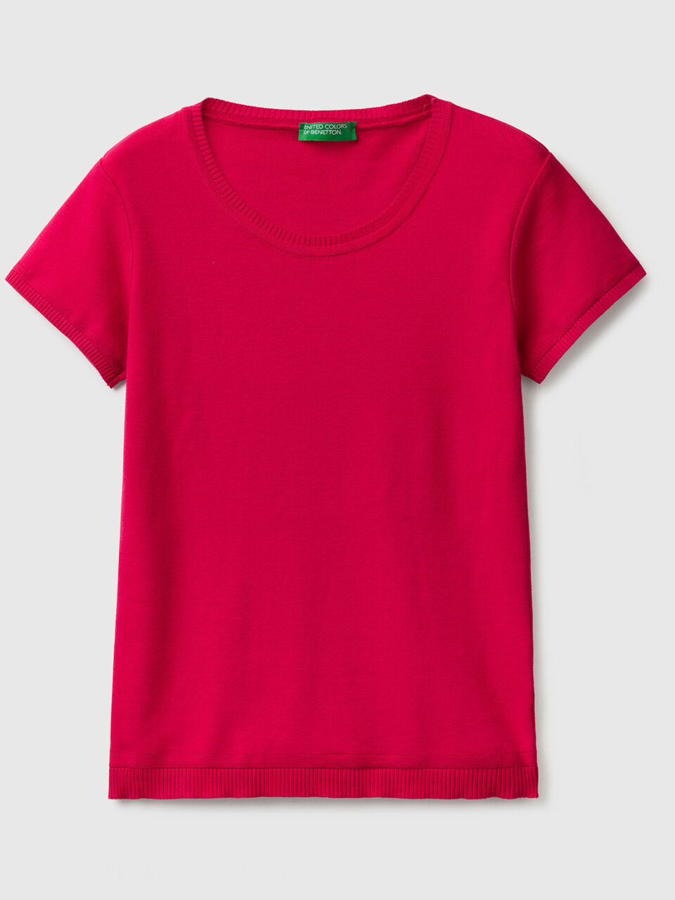 Kurzärmeliger Pulli aus 100% Baumwolle image number 1