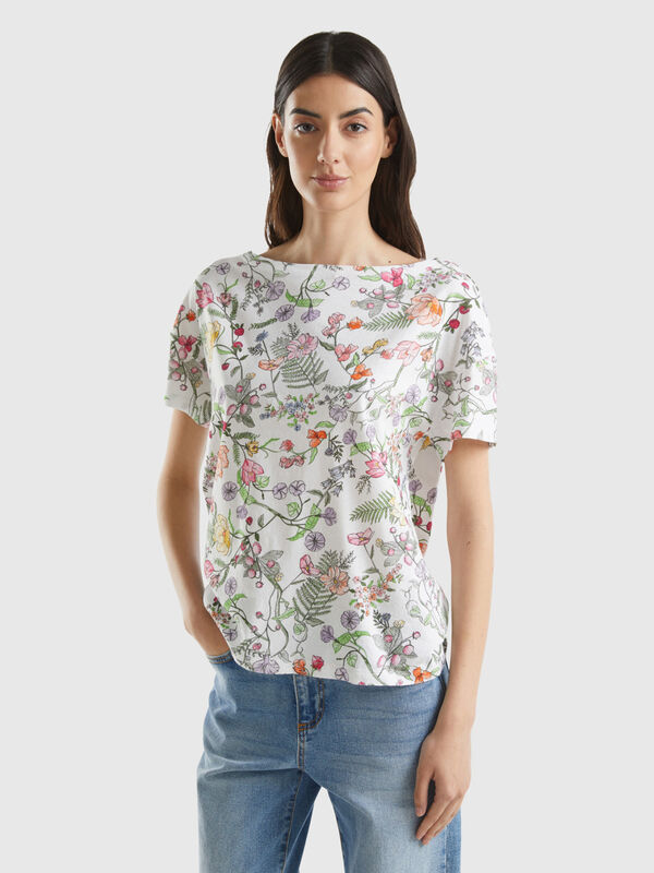 Shirt mit Blumendruck Damen