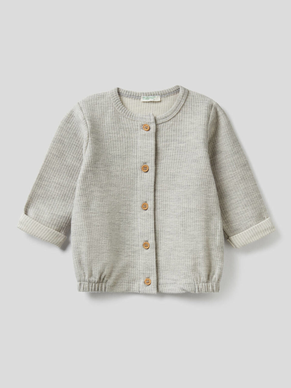 Strickjacke aus stretchigem, gestreiftem Stoff image number 1