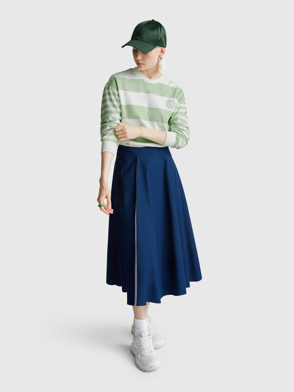 Gestreiftes Sweatshirt mit Rundhalsausschnitt Damen