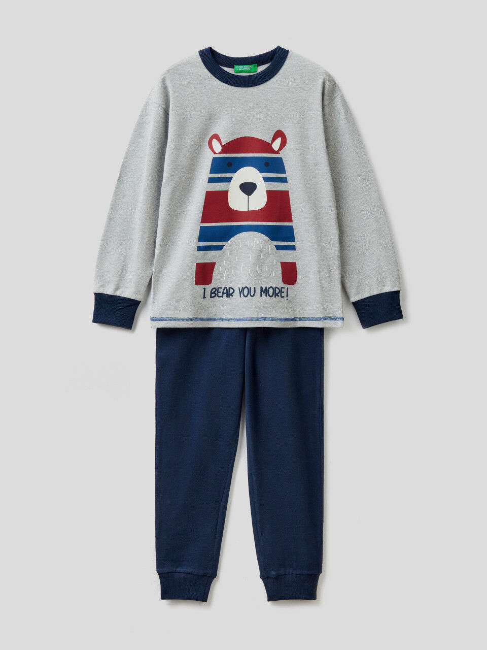 Pyjama mit Teddy-Print