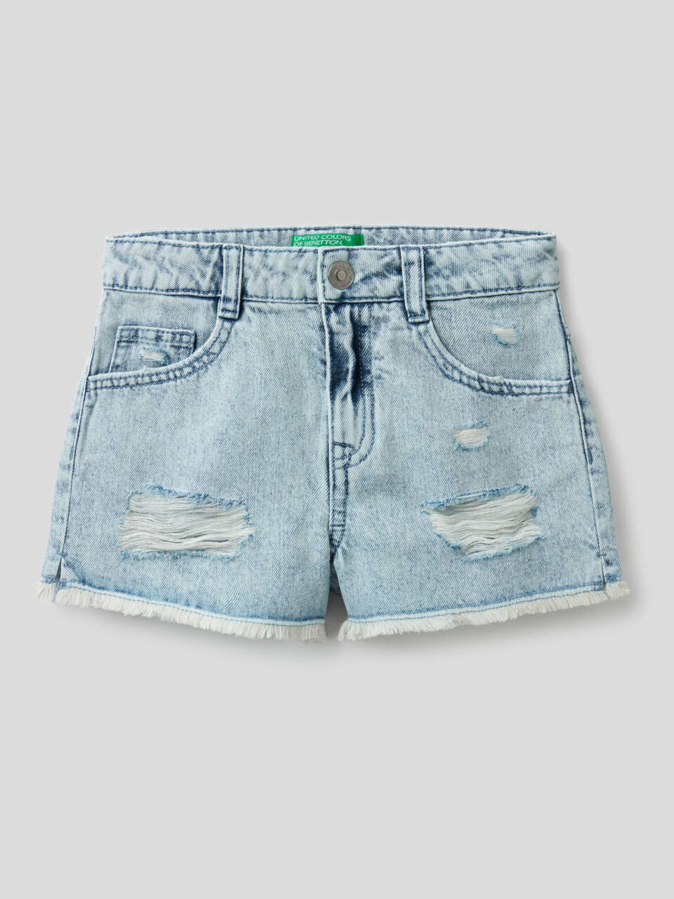 Jeansshorts mit Used-Effekt image number 1