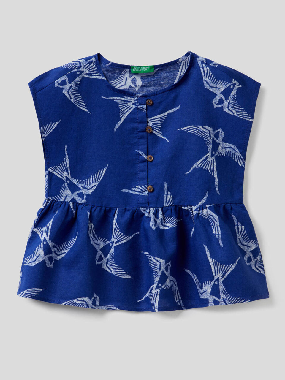 Bluse mit kurzen Ärmeln und Print image number 1