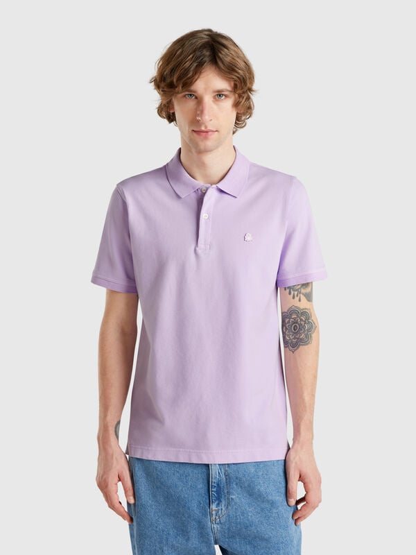 Slim Fit Poloshirt in Lila Herren