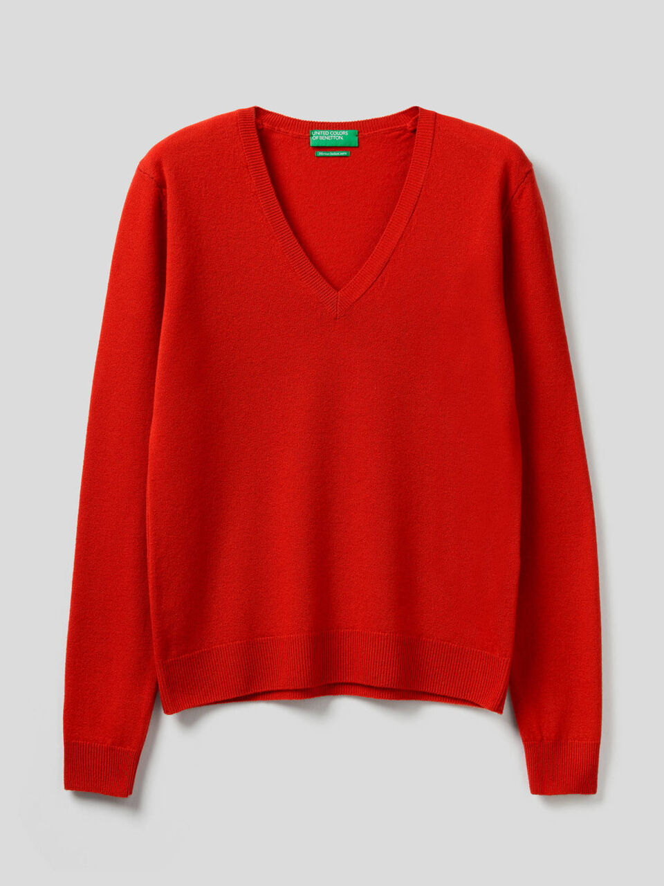 Pullover aus reiner Schurwolle mit V-Ausschnitt image number 1