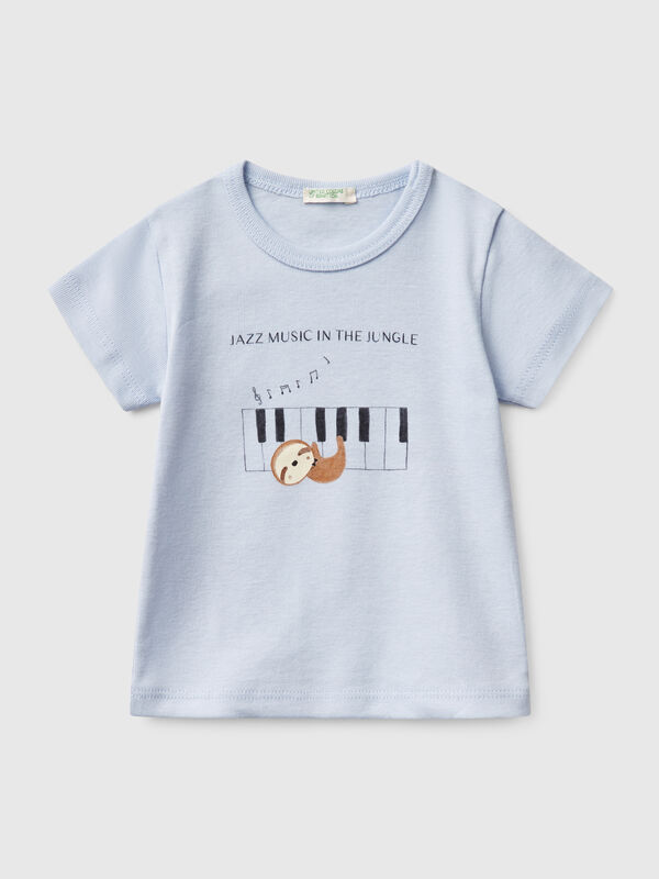 Kurzärmeliges T-Shirt aus Baumwolle Newborn