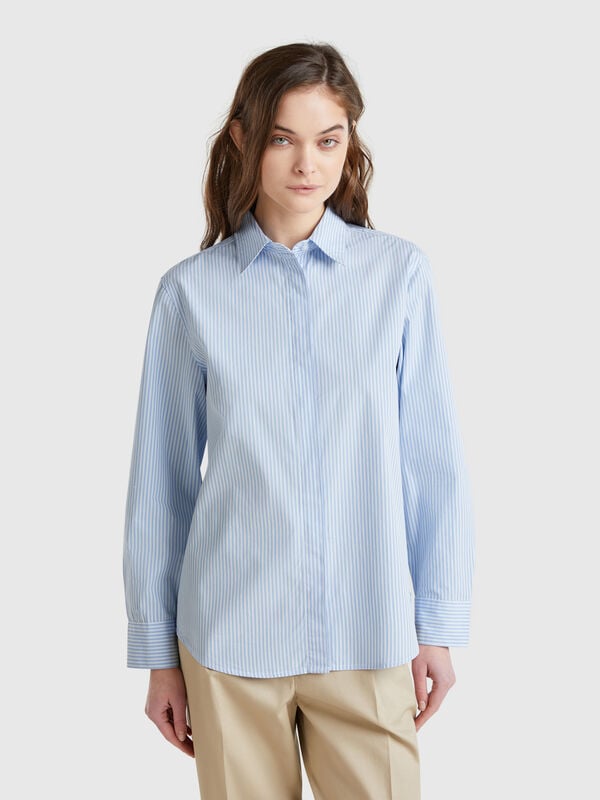 Vertikal gestreiftes Hemd Damen