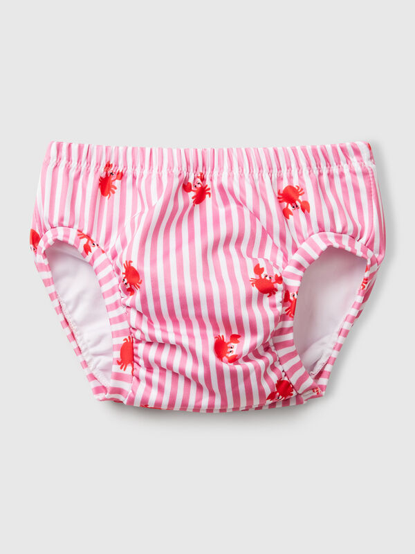 Gestreifte Badehose mit Krabben Newborn