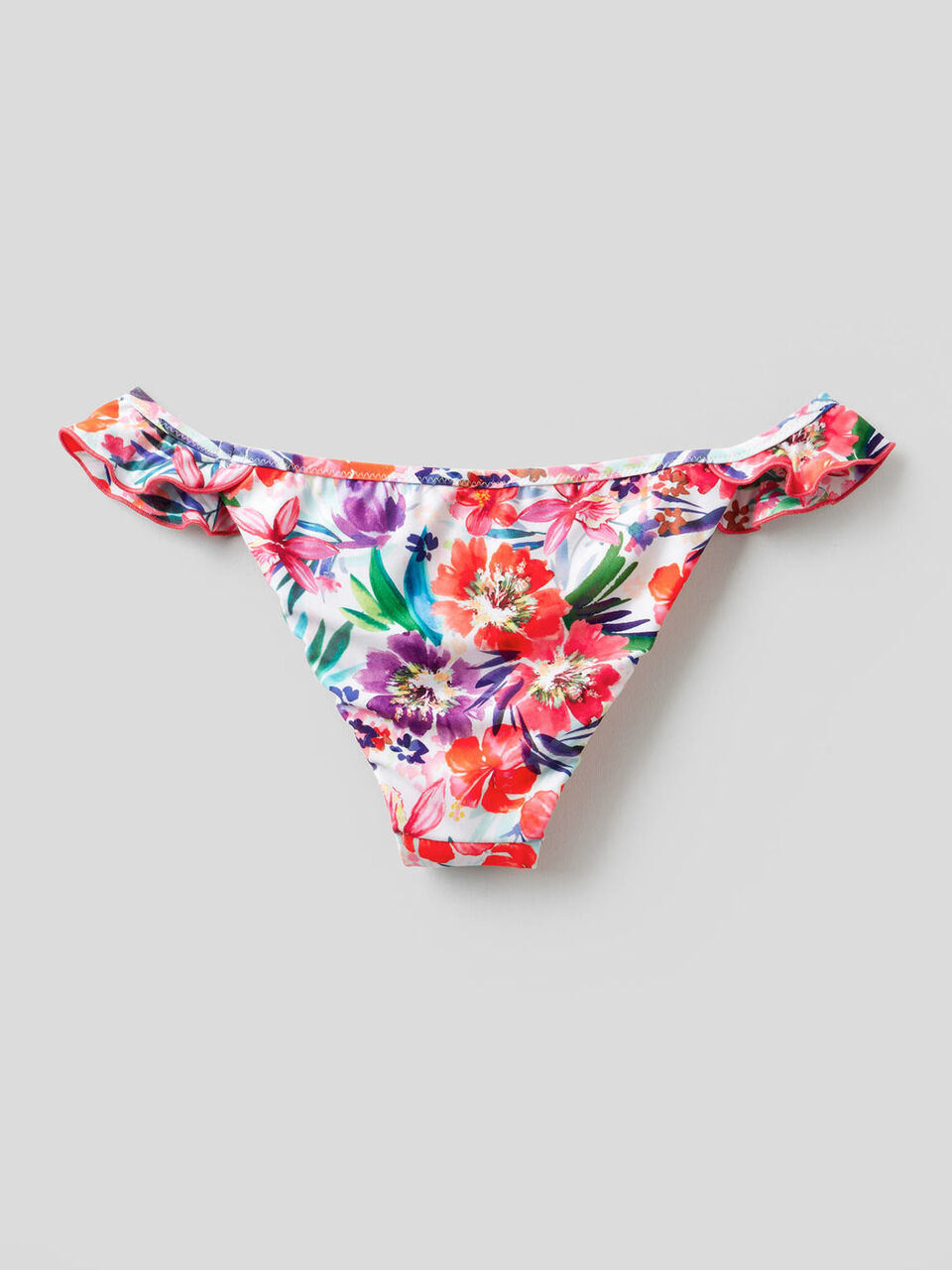 Badeslip mit Blumenprint image number 2