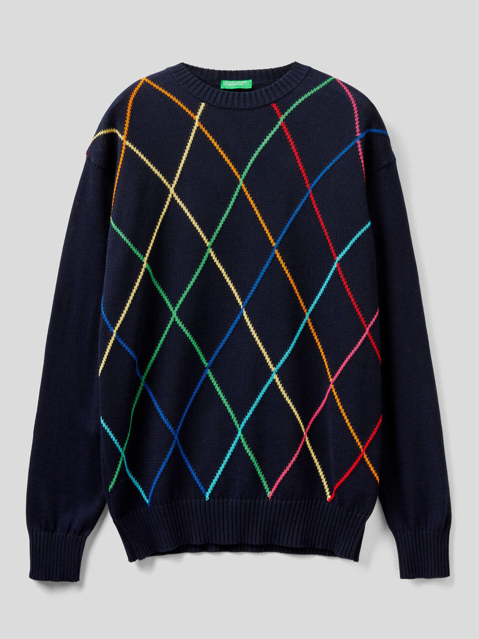 Pullover mit buntem Rautenmuster image number 1