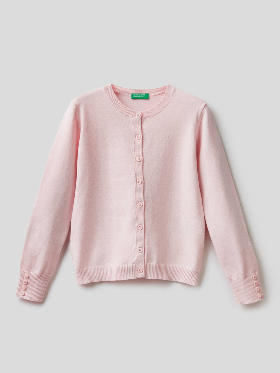Strickjacke aus einer Baumwollmischung mit Rundausschnitt image number 1