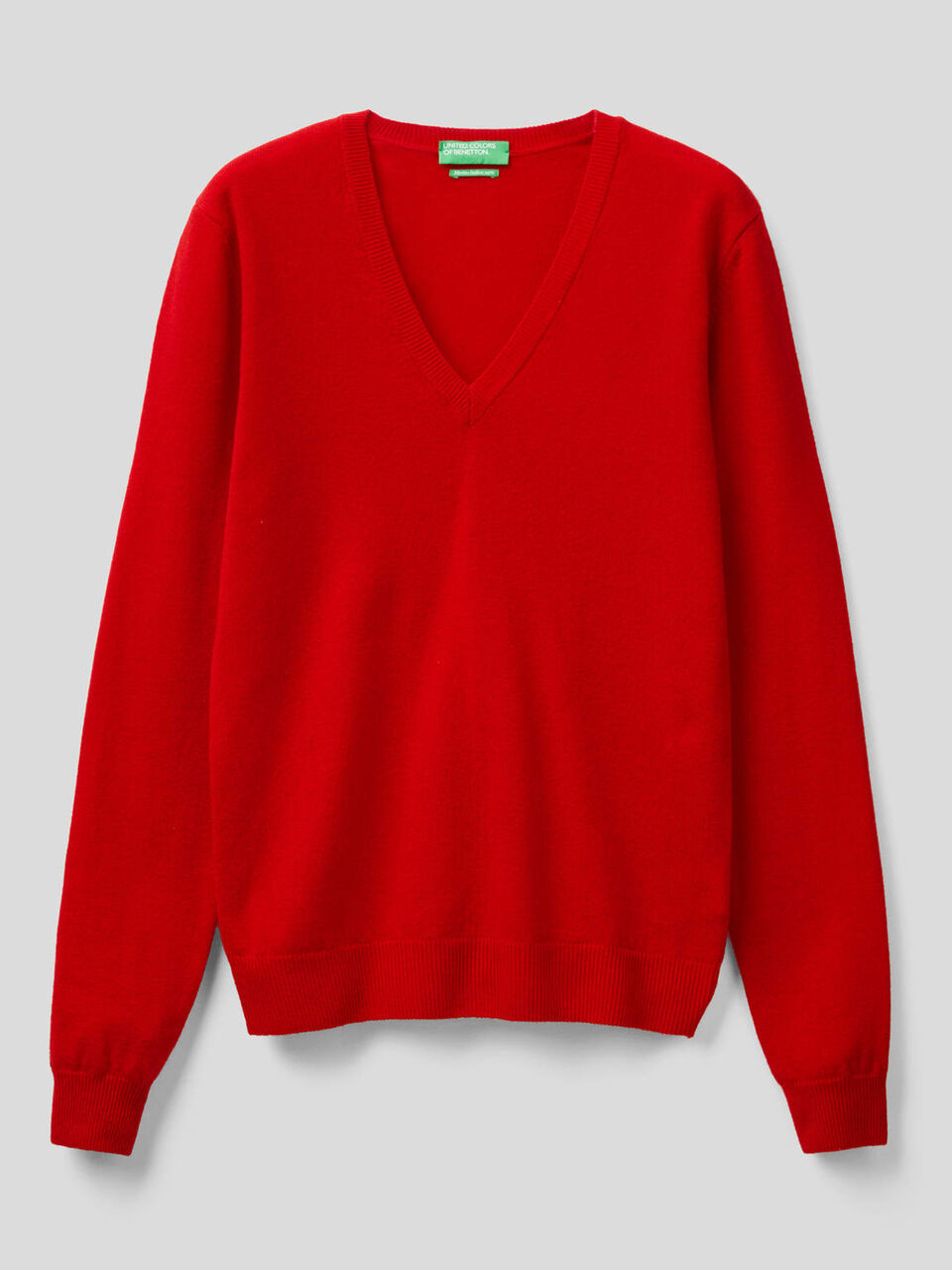 Pullover aus reiner Schurwolle mit V-Ausschnitt image number 1