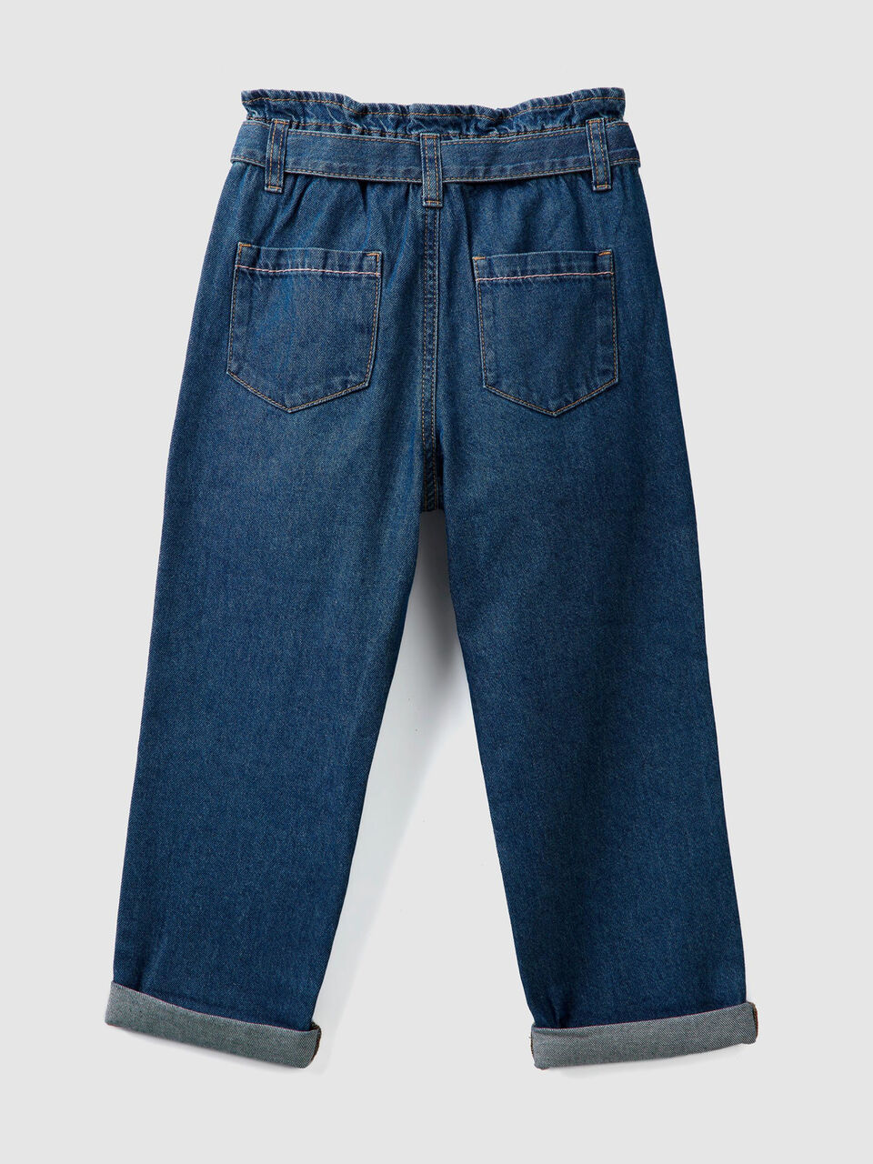 Hose aus Denim mit hohem Bund image number 2