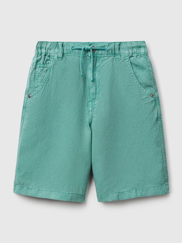 Bermudashorts aus Leinenmischung Jungen