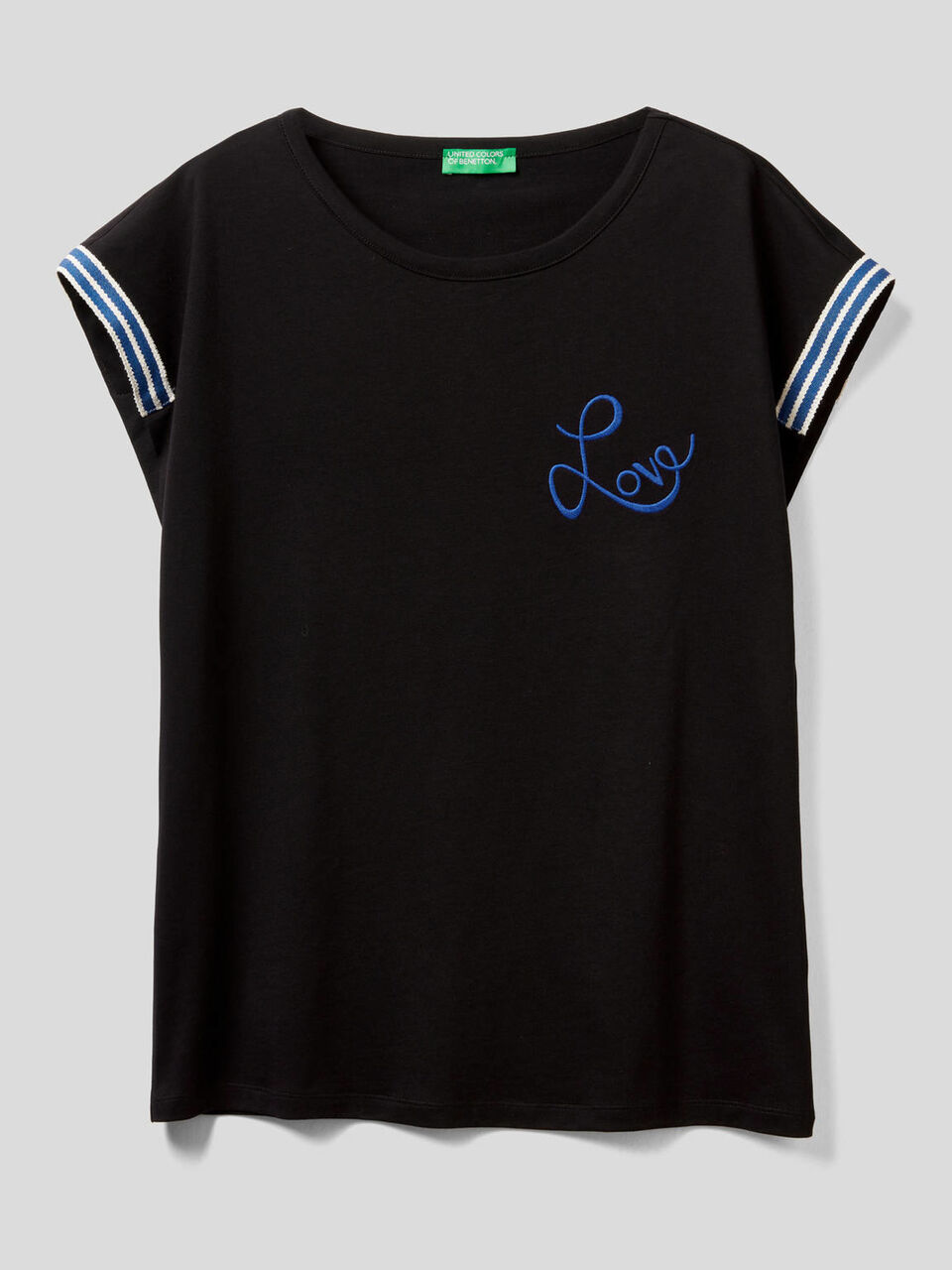 T-Shirt mit Stickerei "Love" image number 1