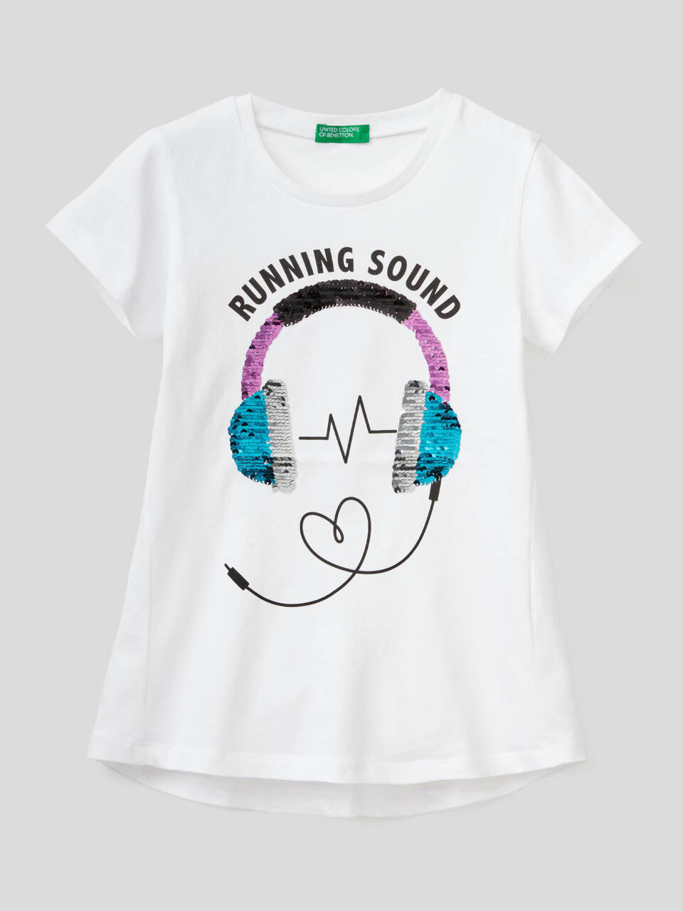 T-Shirt aus Baumwolle mit Pailletten image number 2