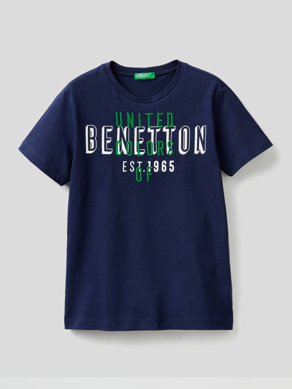 T-Shirt aus 100% Baumwolle mit aufgesticktem Logo image number 1