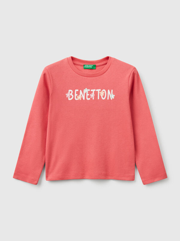 T-Shirt slim fit mit Glitzerdruck Mädchen